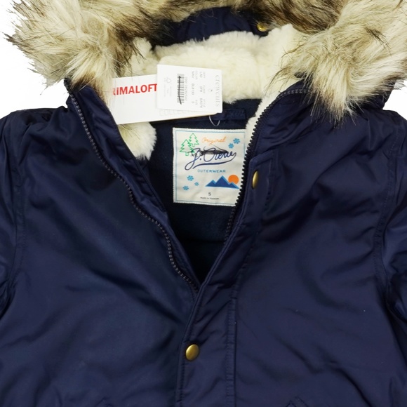 New CREWCUTS JCREW Size S Boys Fishtail Parka with Eco-Friendly PrimaLoft NAVY - Picture 4 of 5